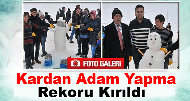 Kardan Adam Yapma Rekoru Kırıldı
