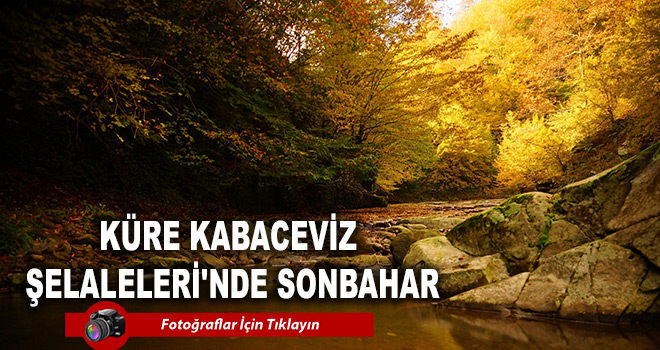 Küre Kabaceviz Şelaleleri`nde Sonbahar