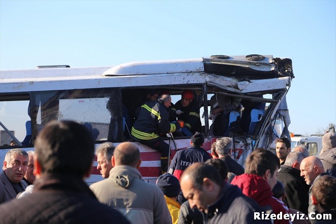 Rize`de Korkunç Kaza