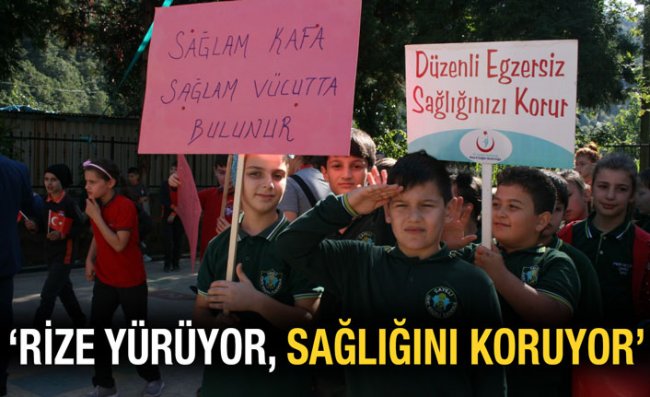 Çayeli'nde Sağlıklı Yaşam İçin Yürüyüş Düzenlendi