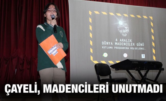 Çayeli'nde Dünya Madenciler Günü Kutlaması Yapıldı