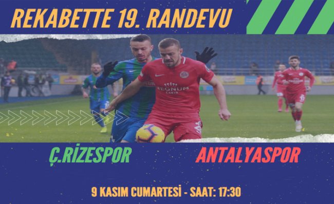Çaykur Rizespor-Antalyaspor Rekabetinde 19. Randevu