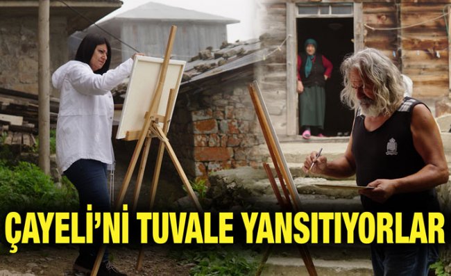 Çayeli'nde Resim Çalıştayı Devam Ediyor