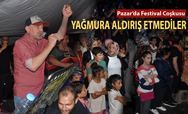 Pazar'daki Konsere Yağmur Engel Olamadı