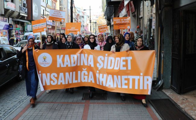 Rize'de 'Kadına Şiddete Hayır' Yürüyüşü Yapıldı