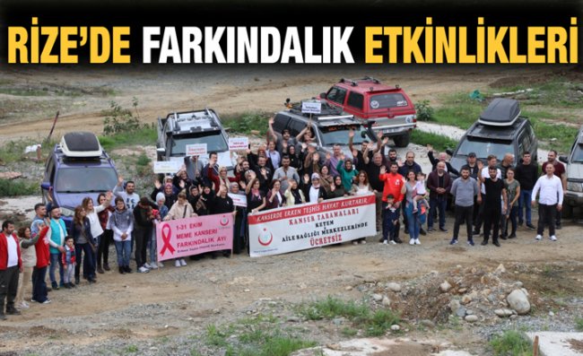 Rize'de Ekim Ayı Meme Kanseri Etkinlikleri Yapıldı