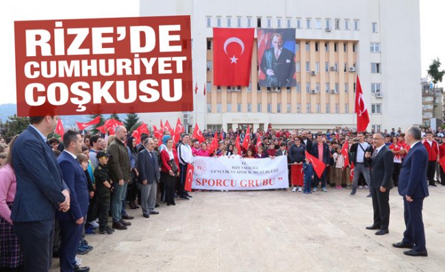 Rize'de Cumhuriyetin 96'ncı Yılı Kutlandı