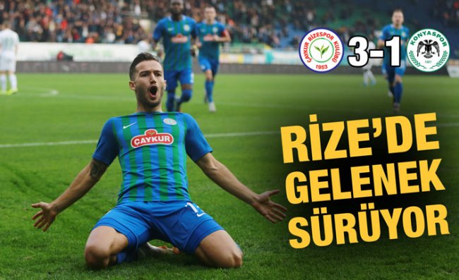 Süper Lig 13.Hafta I Çaykur Rizespor - İH Konyaspor: 3-1