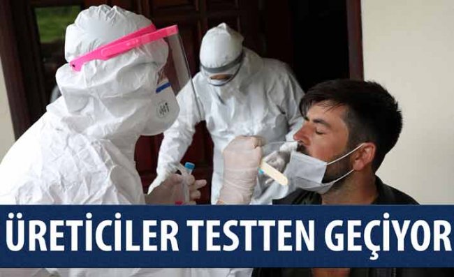 Rize'ye Gelen Çay Üreticilerine Kovid-19 Testi Yapılıyor