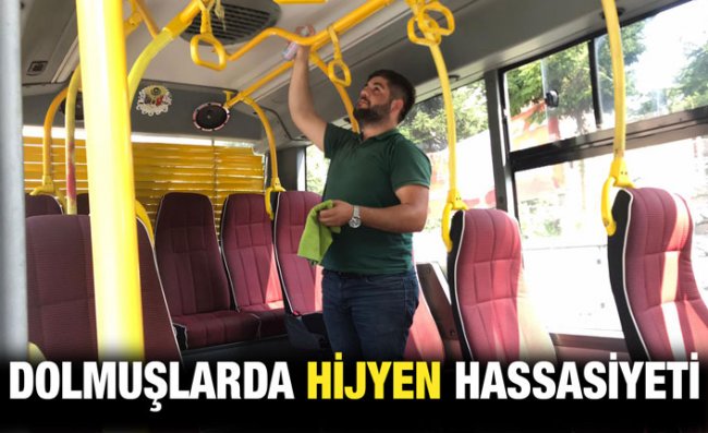 Rize'de Dolmuşlar Dezenfekte Ediliyor