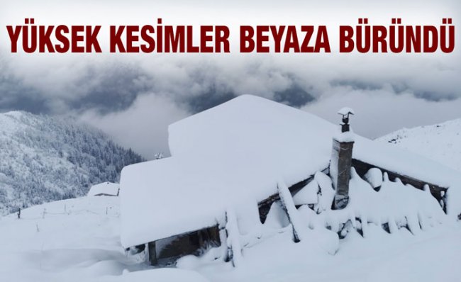 Kaçkar Dağları'ndaki Yaylalara Kar Yağdı