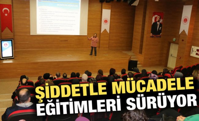 Kadına Yönelik Aile İçi Şiddetle Mücadelede Eğitimleri Sürüyor