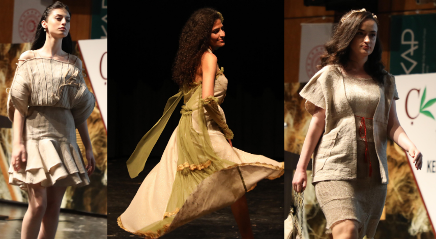 Rize bezinden üretilen kıyafetler defileyle tanıtıldı