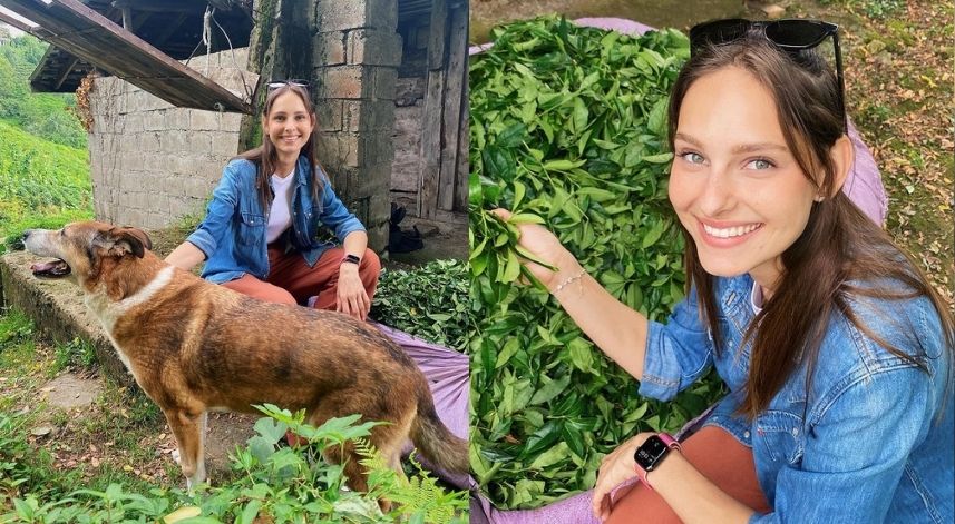 Rize gelini ünlü yıldız Jessica, tatilini Rize’de geçiriyor	