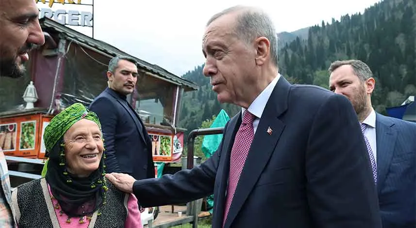 Cumhurbaşkanı Erdoğan, Ayder Yaylası'nda incelemelerde bulundu