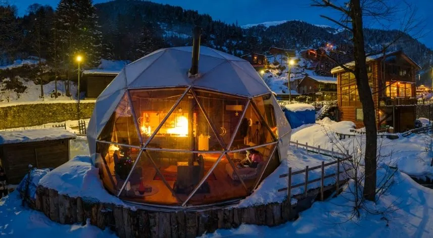 Ayder Yaylası akşam manzarası ile büyüledi