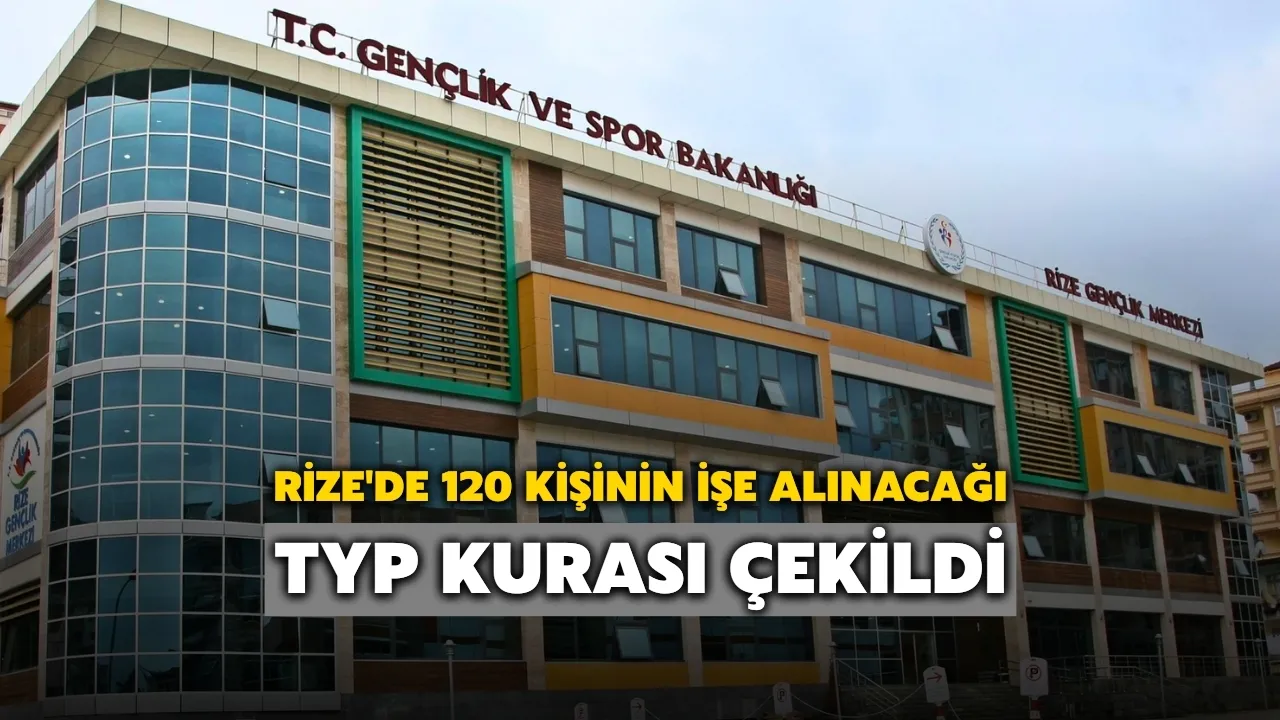 Rize'de TYP kurası ile işe alınacak 120 kişi belirlendi