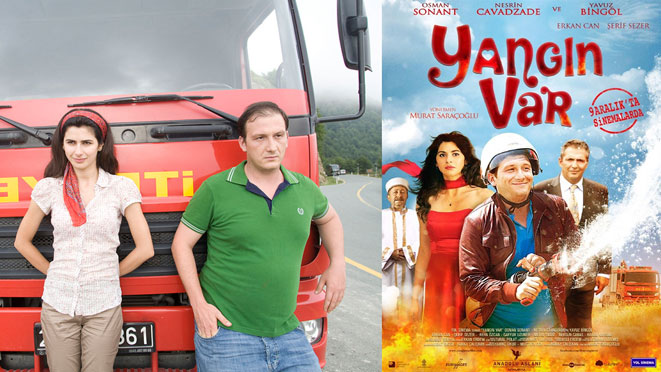 YANGIN VAR (2011) - İtfaiye kamyonları bozulan Karadenizli Çayırbağı beldesine Diyarbakır Büyükşehir Belediyesi bir itfaiye aracı hibe eder. Karadenizli Koşman itfaiye arabasını teslim almak için hayatında ilk kez Diyarbakıra ayak basar. Koşman, Diyarbakırın zenginliğini görür, Diyarbakıra ve yaşayan halkına olan tüm algısı alt üst olur. Dönüş yolculuğu sırasında yanında gizemli bir misafir, dışarıda olağanüstü bir doğa, önünde uzun bir yol ve sıra dışı bir macera vardır. ---
Yönetmenliğini Murat Saraçoğlu`nun yaptığı bu yol filminin çekimlerinin bir kısmı da Rizede yapıldı. ---