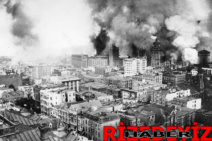 18 Nisan 1906 yılında ABD'de olan deprem 7.9 büyüklüğündeydi.