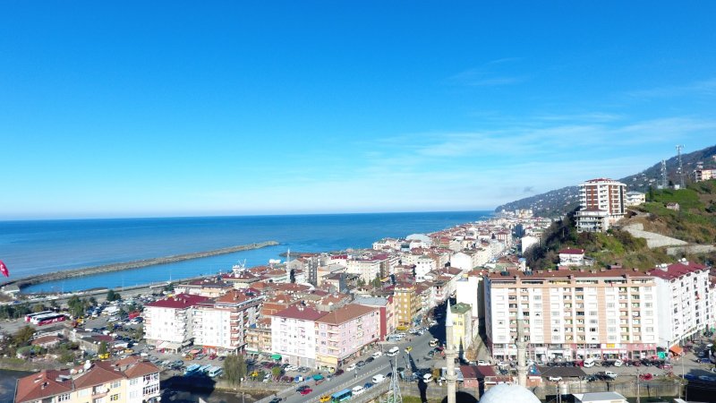 Dar kıyı şeridi ve hemen arkasında yükselen, denize paralel sıradağlarıyla tipik bir Doğu Karadeniz kıyı ilçesidir. Büyük bir bölümü, Doğu Karadeniz dağları'nın en yüksek kesimini oluşturan Rize Dağları'yla kaplıdır. Güney ucunda yükselti 2,000 metreyi aşar.