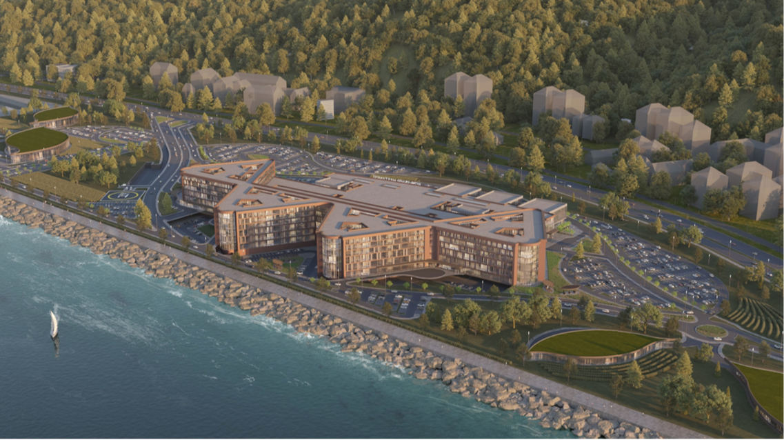 Rize Şehir Hastanesi projesinin yeni görselleri paylaşıldı