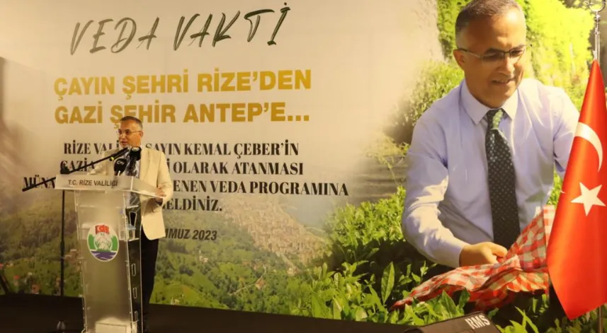 Yaklaşık 5 yıl Rize'de görev yapan Vali Kemal Çeber, Gaziantep'e atandı.