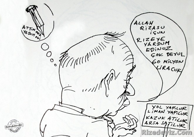 Hikmet Durverin 23.3.1970 tarihinde çizdiği bir Ekrem Orhon Karikatürü