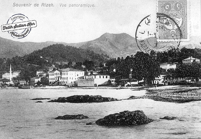 Rize Şehir Merkezi ve Hükümet Konağı çevresinden bir görünüm 1900