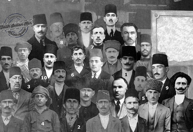 1.Rizenin Fethiye Köyünden Hantaloğullarından Mustafa oğlu Sabit (D.1901), 2. Rizenin Uzunkaya Köyünden Abdurrahmanoğullarından Sabit oğlu İsmail (D.1901),3. Rizenin Bağdatlı Mahallesinden İbrahim Reisoğullarından Bahadıroğlu Rasim (D.1901), 4.Rizenin Aron Köyünden Zurnacıoğullarından Şair oğlu Mehmet (D.1901), 5. 4.Rizenin Söğütlü Köyünden Hosoğullarından İlyas oğlu Temel (D.1903), 6. Rizenin Portakallık Köyünden Çekmişoğullarından Hüseyin oğlu Mustafa (D.1895), 7.Rizenin Büyük Köyünden Yılancıoğullarından Memişoğlu oğlu Seyfullah (D.1898), 8. Rizenin Haldoz Mahallesinden Beruzade Tahir oğlu Mustafa Efendi (D.1892), 9. Rizenin Paşyan Mahallesinden Hazımoğullarından Mehmet Faik oğlu İsmail Hakkı (D.1892), 10. Rizenin Atina (Pazar) Kazasının Kemer Köyünden Kasapoğullarından Tevfik oğlu Mehmet(D.1892)