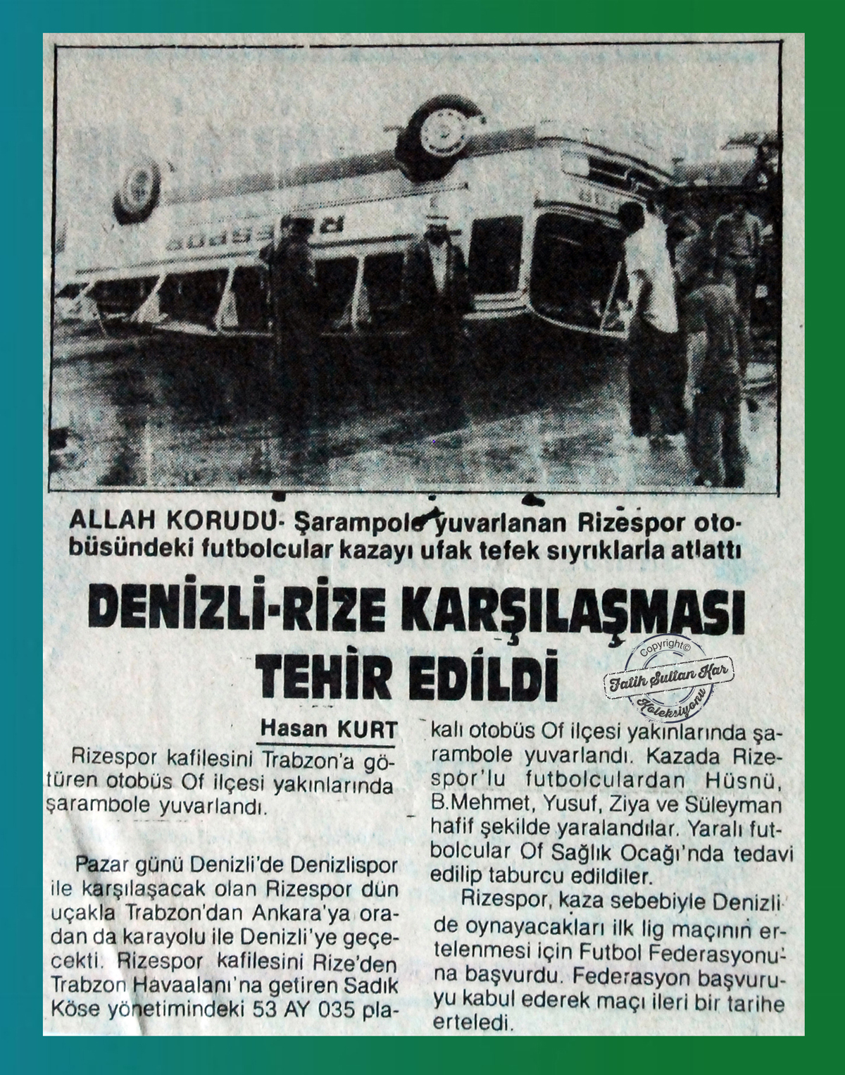 Yönetim ve teknik bazda yaşanan zaaf ve kaos ortamı arasında İkinci Lige düşen Rizesporu artık yeni ve zorlu bir dönem bekliyordu. Rizespor düştü, düşmeyecek gürültüleri arasında 2. Lige düşmek kaçınılmaz bir son olmuştu. Ardından da, eski ve yeni yöneticiler arasında bir hayli tatsız, demeç düelloları yaşandı. Karşılıklı suçlamalarda, kim haklı, kim haksızın ötesinde Rizesporun düştüğü durumdan nasıl kurtulabileceği daha önemli idi. Bu gergin atmosfer uzayıp giderken, Rizespora kimin sahip çıkacağı, yönetimi kimin sahipleneceği konuşulmaya başlandı. Rizespor başkanlığı gerçek anlamda ateşten bir gömlek olmuştu. 1990 yılından sonra finans temininde güçlüklerle karşılaşan Rizespor, kayyum heyeti tarafından yönetilmek durumunda kalmıyordu