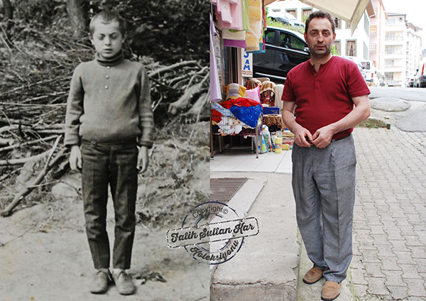 Rizesporda başarılarla dolu bir futbolculuk dönemi yaşayan Harun İlik, çocukluk çağlarında ve yakın zamanda çekilmiş iki fotoğrafı