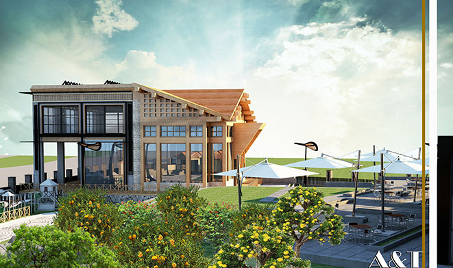 Ziyaretçilerin çay içme ve dinlenme için sosyal alan olarak hizmet verecektir.