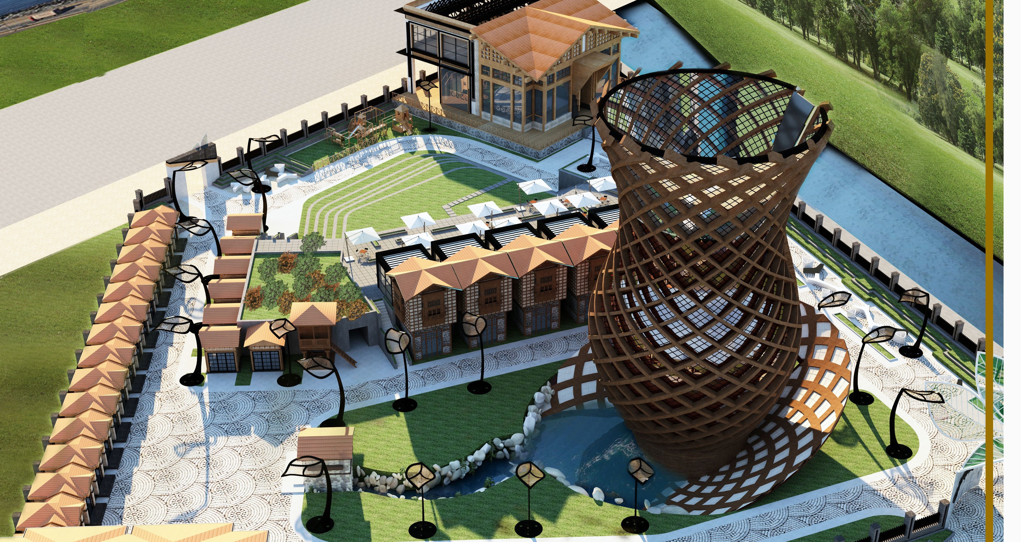 Projede Rize yöresel mimarisiyle uyumlu bir tasarım uygulanacak.