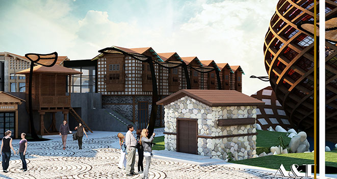 Zeminde kapalı alan ve teras ve zemin önündeki bahçede açık alanlardan oluşacak