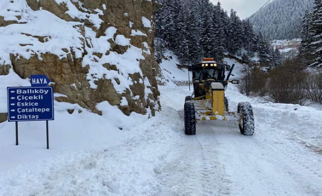 Rize'de 29 Köy Yolu Ulaşıma Kapandı