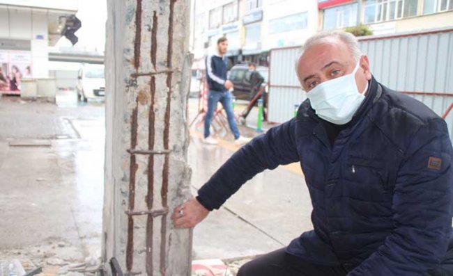 Rize'de Binaların Taşıyıcı Kolonlarını Kaldırmışlar