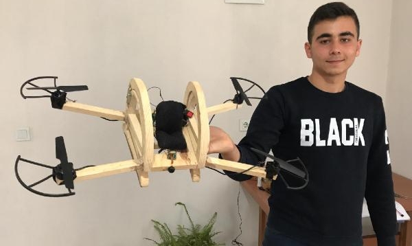 Liseli Osman, tasarladığı 'insanlı dron' için destek arıyor