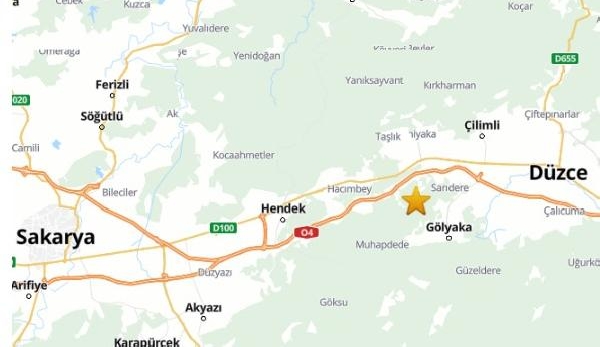 Düzce’de 4.1 büyüklüğünde deprem