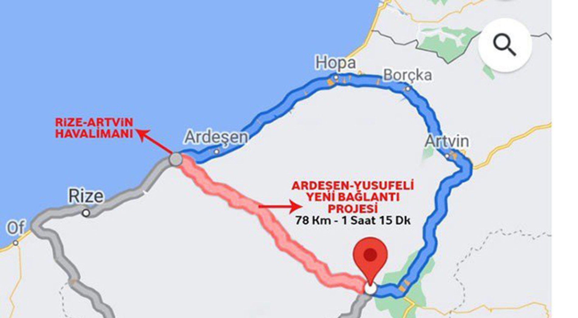 Ardeşen - Yusufeli Arası Tünelle Bağlanacak