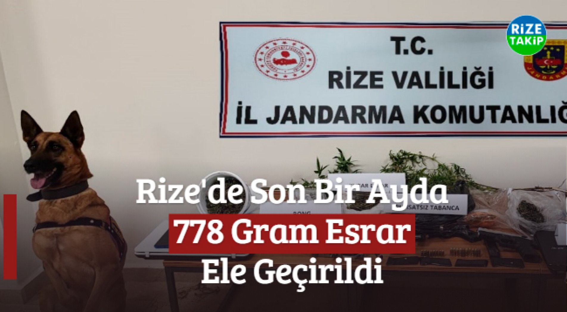 Rize'de Son Bir Ayda 778 Gram Esrar Ele Geçirildi