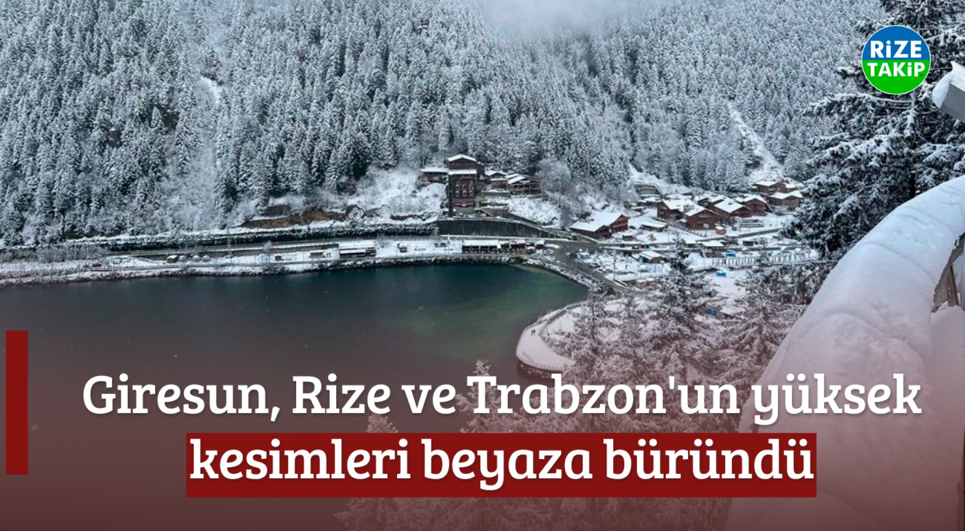 Rize'de Yüksek Kesimlerde Kar Kendisini gösterdi