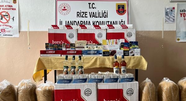 Rize’de Kaçak Sigara ve Alkol Operasyonu