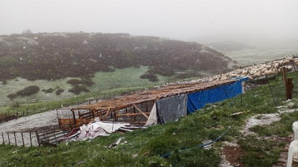 Tokat'ın Yükseklerinde Kar Yağışı