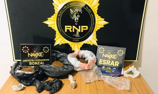 Rize’de uyuşturucu operasyonu; 2 tutuklama