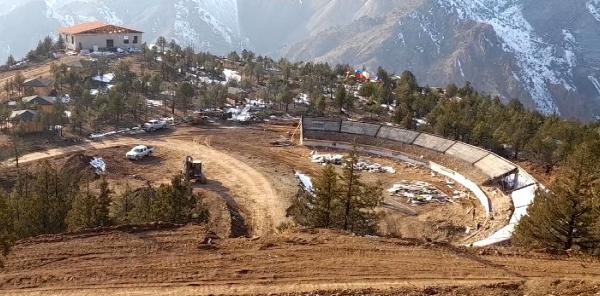 Su altında kalacak Yusufeli'nin yeni yerleşim yerine arena