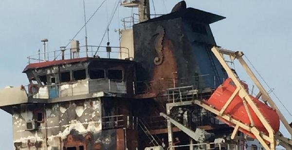 Sinop’taki gemi yangınında ağır yaralanan Mısırlı kurtarılamadı