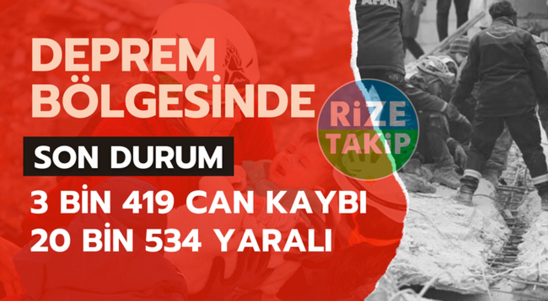 Depremde Can Kaybı Sayısı 3 Bin 419'a Yükseldi