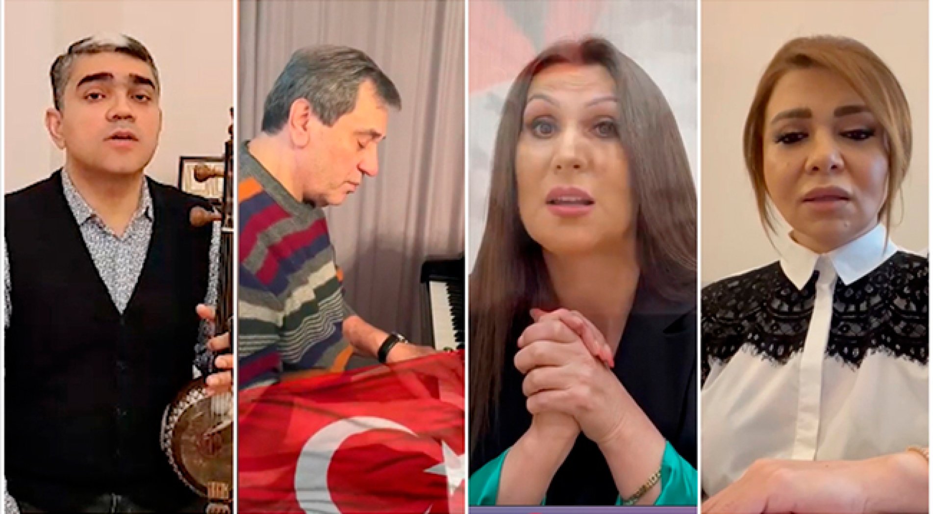 Azerbaycanlı sanatçılar, eserlerini Türkiye için yorumladı