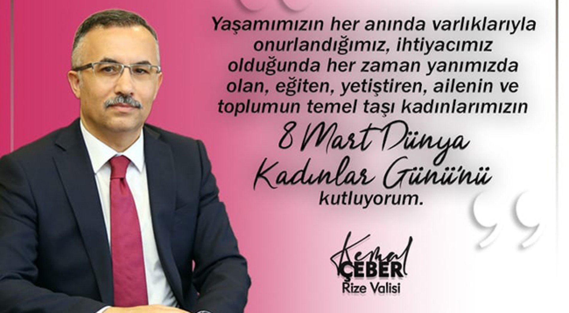 Vali Çeber'den '8 Mart' Mesajı