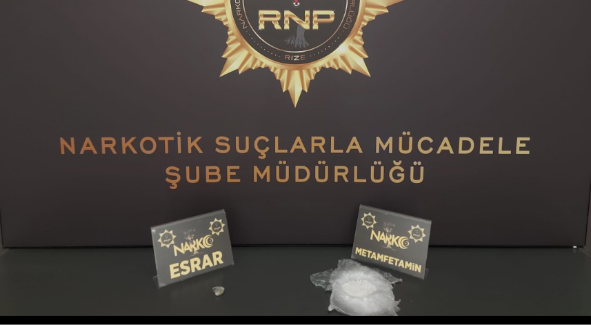 Rize'de uyuşturucu ile yakalanan 1 kişi tutuklandı